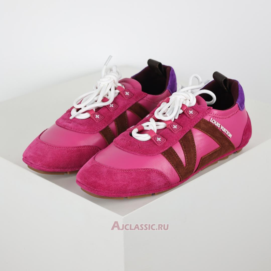 New Louis Vuitton LV Sneakerina Sneakers Suede "Fuchsia Pink" 1AHNEA Shoes