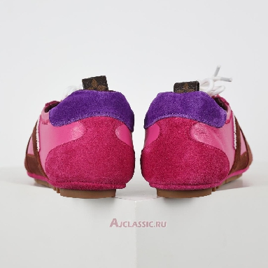 Buy Louis Vuitton LV Sneakerina Sneakers Suede Fuchsia Pink Pink 1AHNEA Quality Reps Replicas Shoes