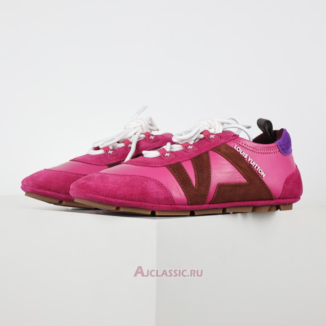 New Louis Vuitton LV Sneakerina Sneakers Suede "Fuchsia Pink" 1AHNEA Shoes