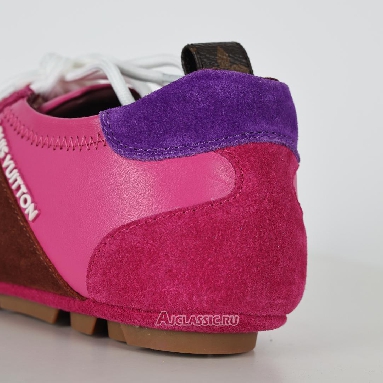 Buy Louis Vuitton LV Sneakerina Sneakers Suede Fuchsia Pink Pink 1AHNEA Quality Reps Replicas Shoes