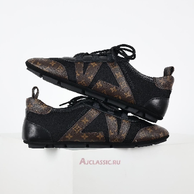 Buy Louis Vuitton LV Sneakerina Sneakers Black Brown Monogram Black 1AHNDM Quality Reps Replicas Shoes