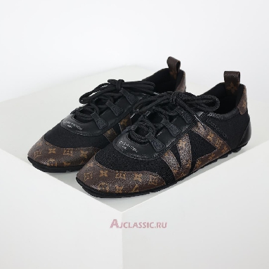 Buy Louis Vuitton LV Sneakerina Sneakers Black Brown Monogram Black 1AHNDM Quality Reps Replicas Shoes