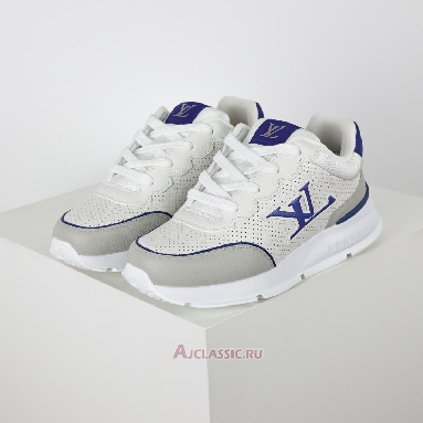 Buy Louis Vuitton LV Classic Sneaker White Blue Blue 1AHSV0 Quality Reps Replicas Shoes