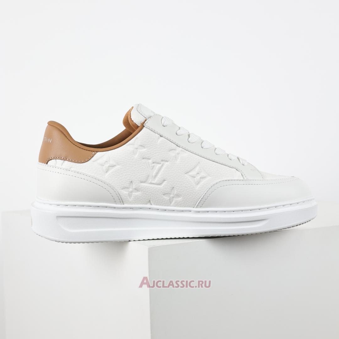New Louis Vuitton LV Beverly Hills "White Brown Monogram Embossed" 1A8V3H Shoes