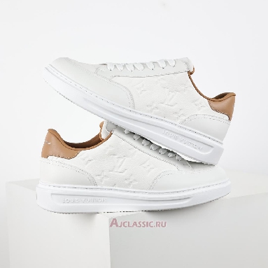 Buy Louis Vuitton LV Beverly Hills White Brown Monogram Embossed White 1A8V3H Quality Reps Replicas Shoes