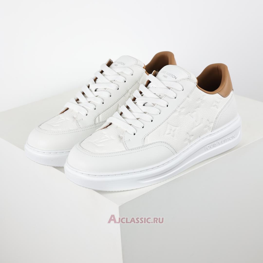 New Louis Vuitton LV Beverly Hills "White Brown Monogram Embossed" 1A8V3H Shoes
