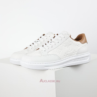 Buy Louis Vuitton LV Beverly Hills White Brown Monogram Embossed White 1A8V3H Quality Reps Replicas Shoes