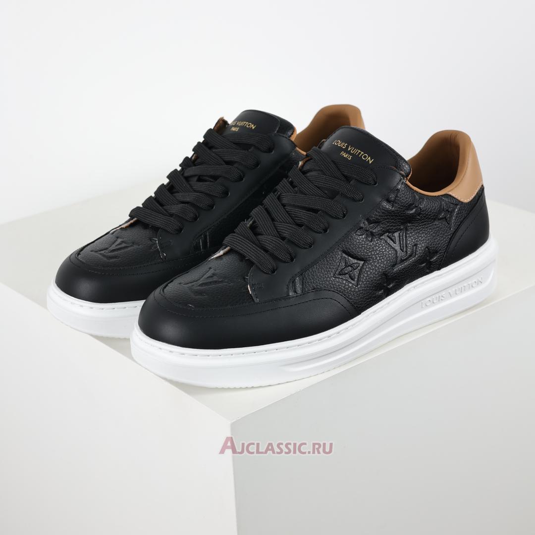 New Louis Vuitton LV Beverly Hills Sneaker "Black Brown Monogram Embossed" 1A8V45 Shoes