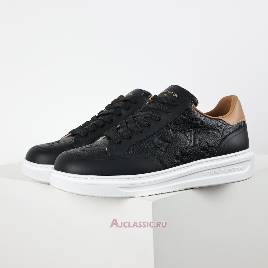 New Louis Vuitton LV Beverly Hills Sneaker "Black Brown Monogram Embossed" 1A8V45 Shoes