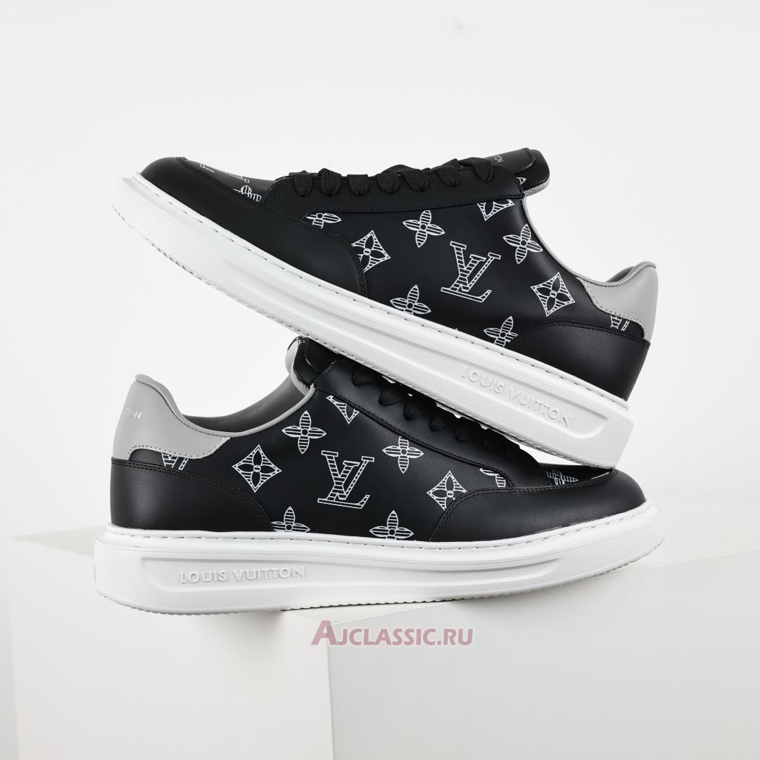 New Louis Vuitton LV Beverly Hills Sneaker "Black Grey Monogram" 1ABMD1 Shoes