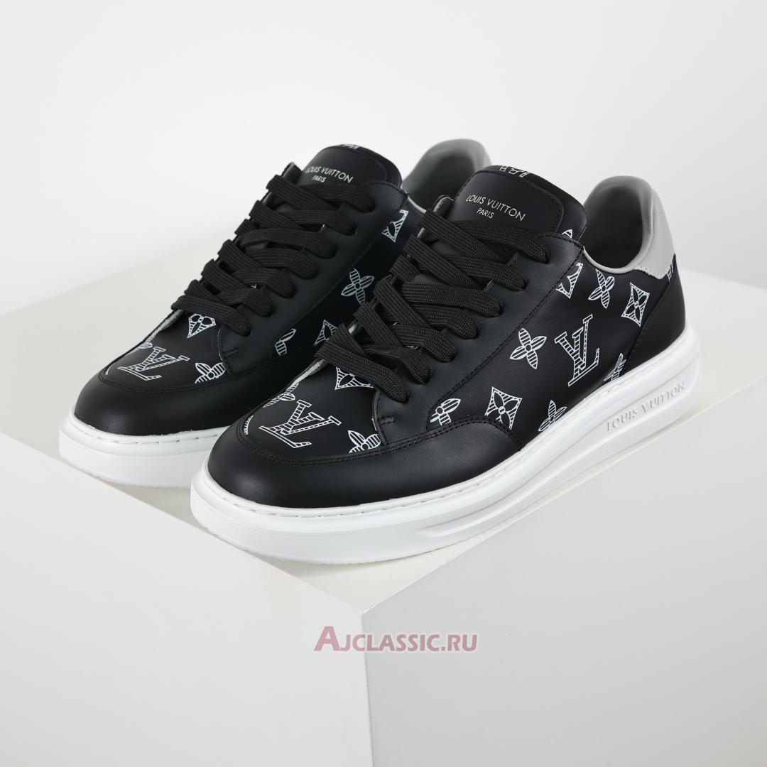 New Louis Vuitton LV Beverly Hills Sneaker "Black Grey Monogram" 1ABMD1 Shoes