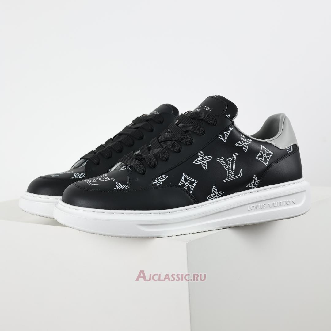 New Louis Vuitton LV Beverly Hills Sneaker "Black Grey Monogram" 1ABMD1 Shoes
