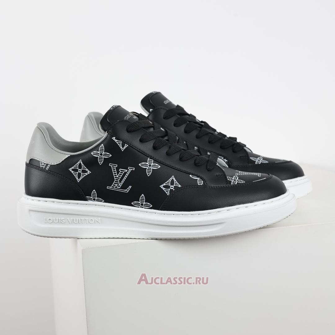 New Louis Vuitton LV Beverly Hills Sneaker "Black Grey Monogram" 1ABMD1 Shoes