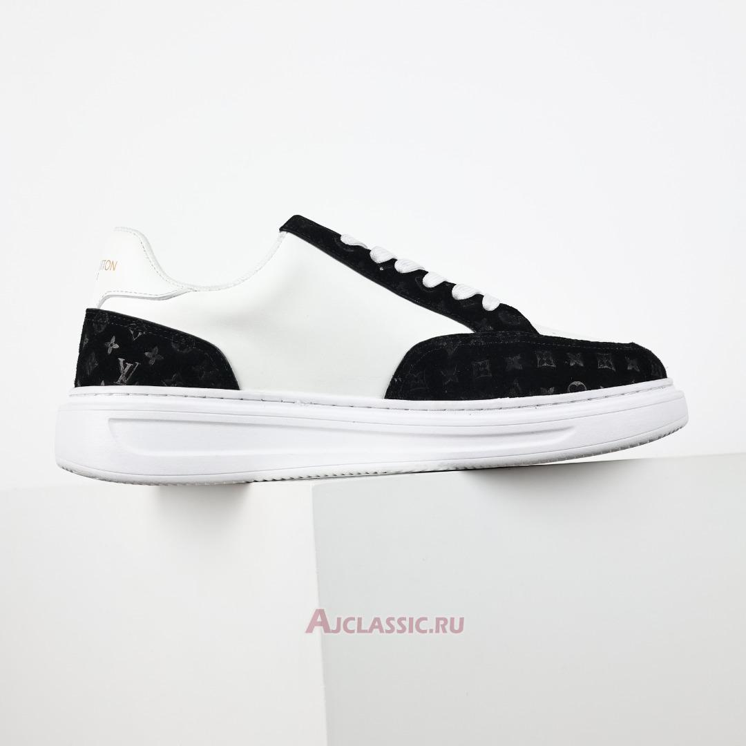 New Louis Vuitton LV Beverly Hills Sneaker Suede "Black White Monogram Embossed" 1ACQL0-2 Shoes