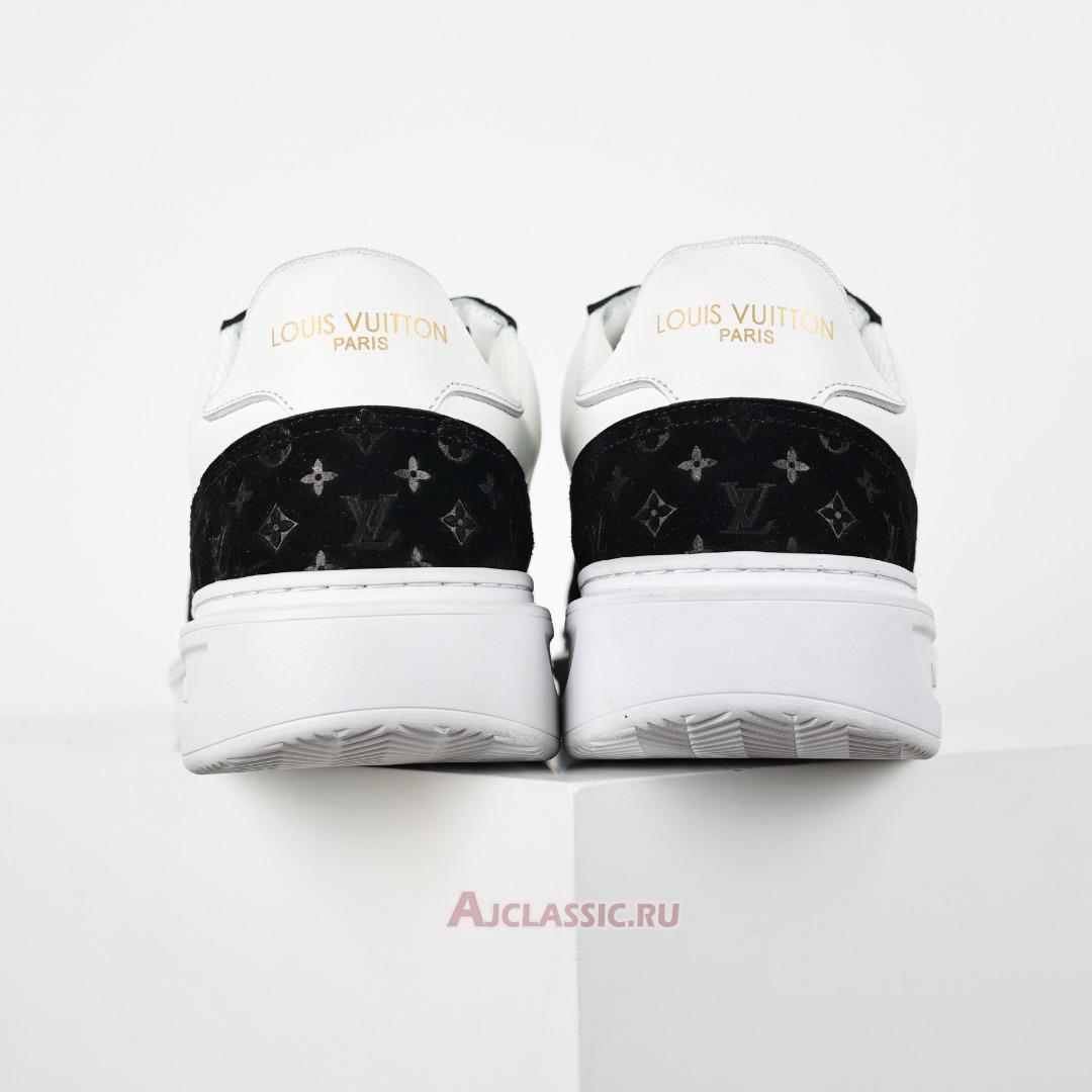 New Louis Vuitton LV Beverly Hills Sneaker Suede "Black White Monogram Embossed" 1ACQL0-2 Shoes
