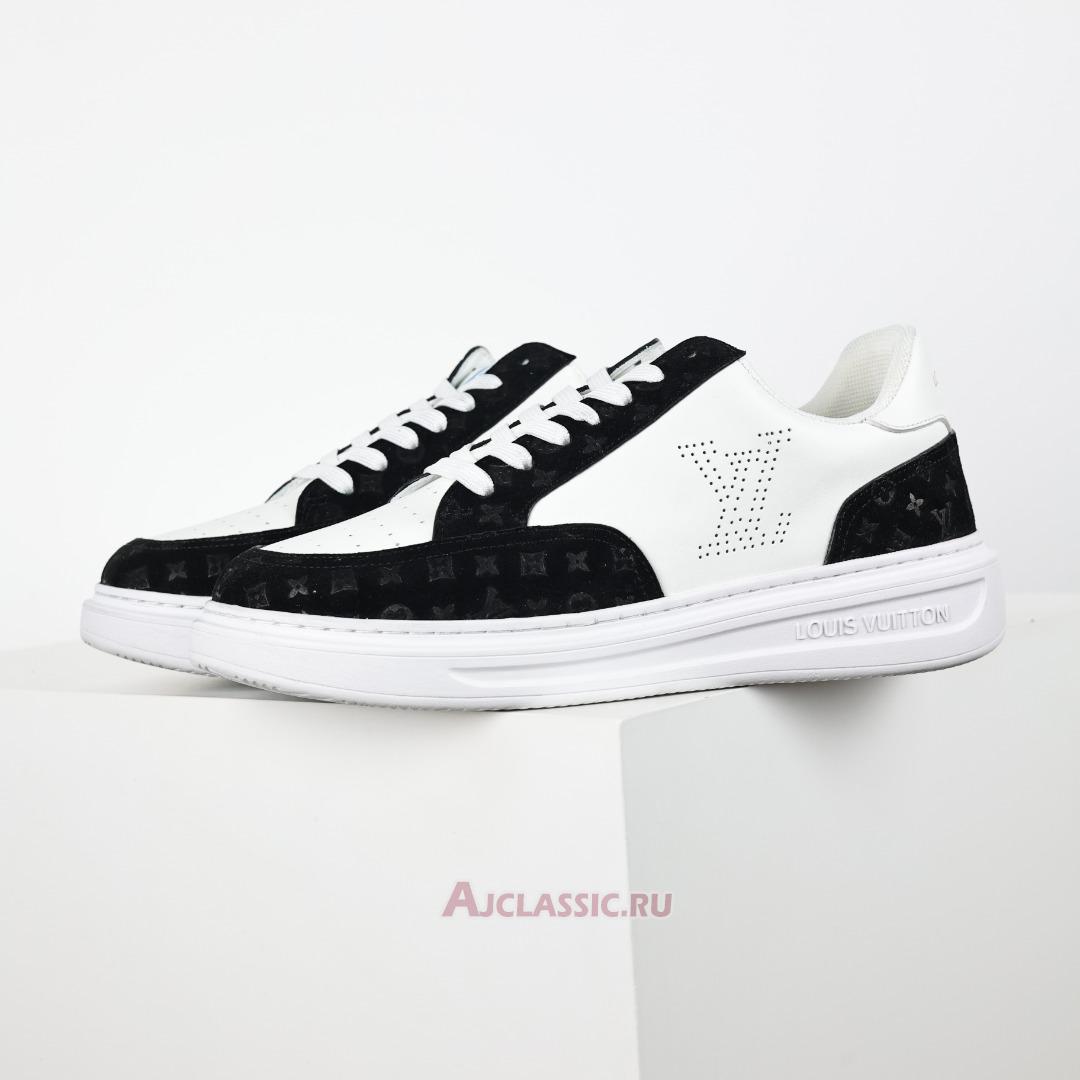 New Louis Vuitton LV Beverly Hills Sneaker Suede "Black White Monogram Embossed" 1ACQL0-2 Shoes