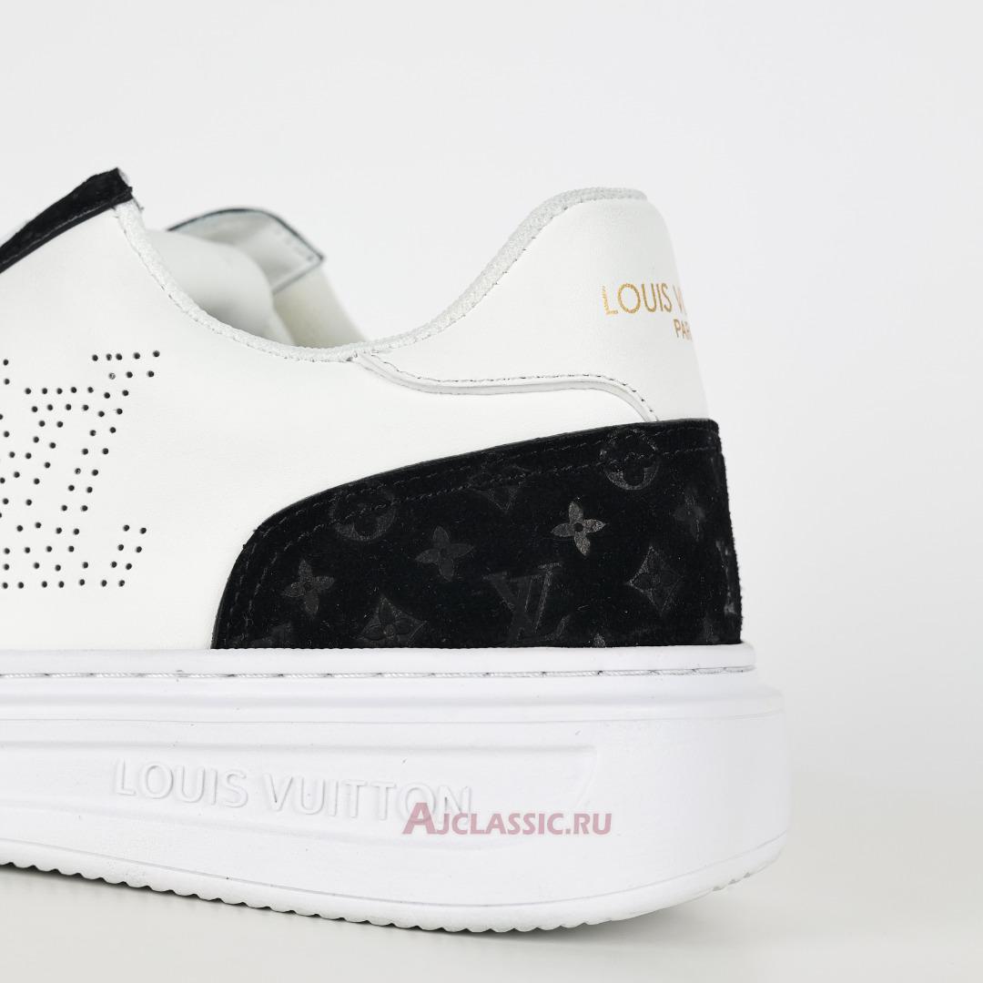 New Louis Vuitton LV Beverly Hills Sneaker Suede "Black White Monogram Embossed" 1ACQL0-2 Shoes