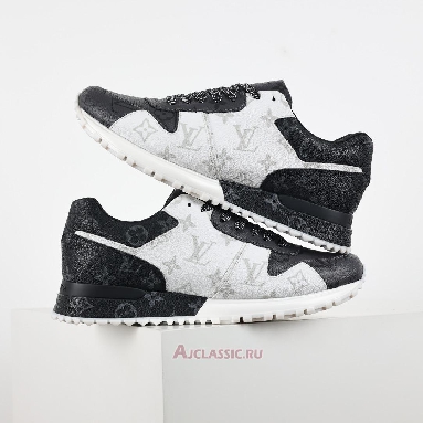 Buy Louis Vuitton LV Run Away Sneaker White Dark Gray Monogram Eclipse Grey 1A8UZN Quality Reps Replicas Shoes