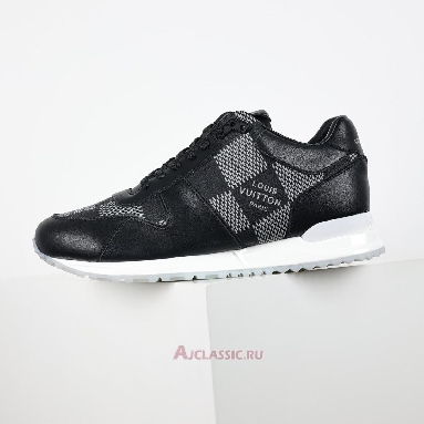 Buy Louis Vuitton LV Run Away Sneaker Black with White Plaid Black 1AANN3 Quality Reps Replicas Shoes