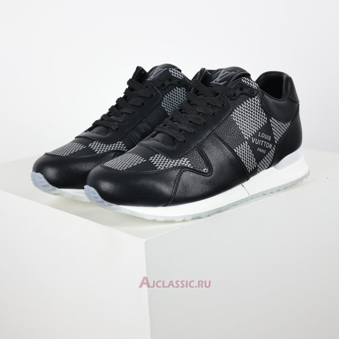 New Louis Vuitton LV Run Away Sneaker "Black with White Plaid" 1AANN3 Shoes
