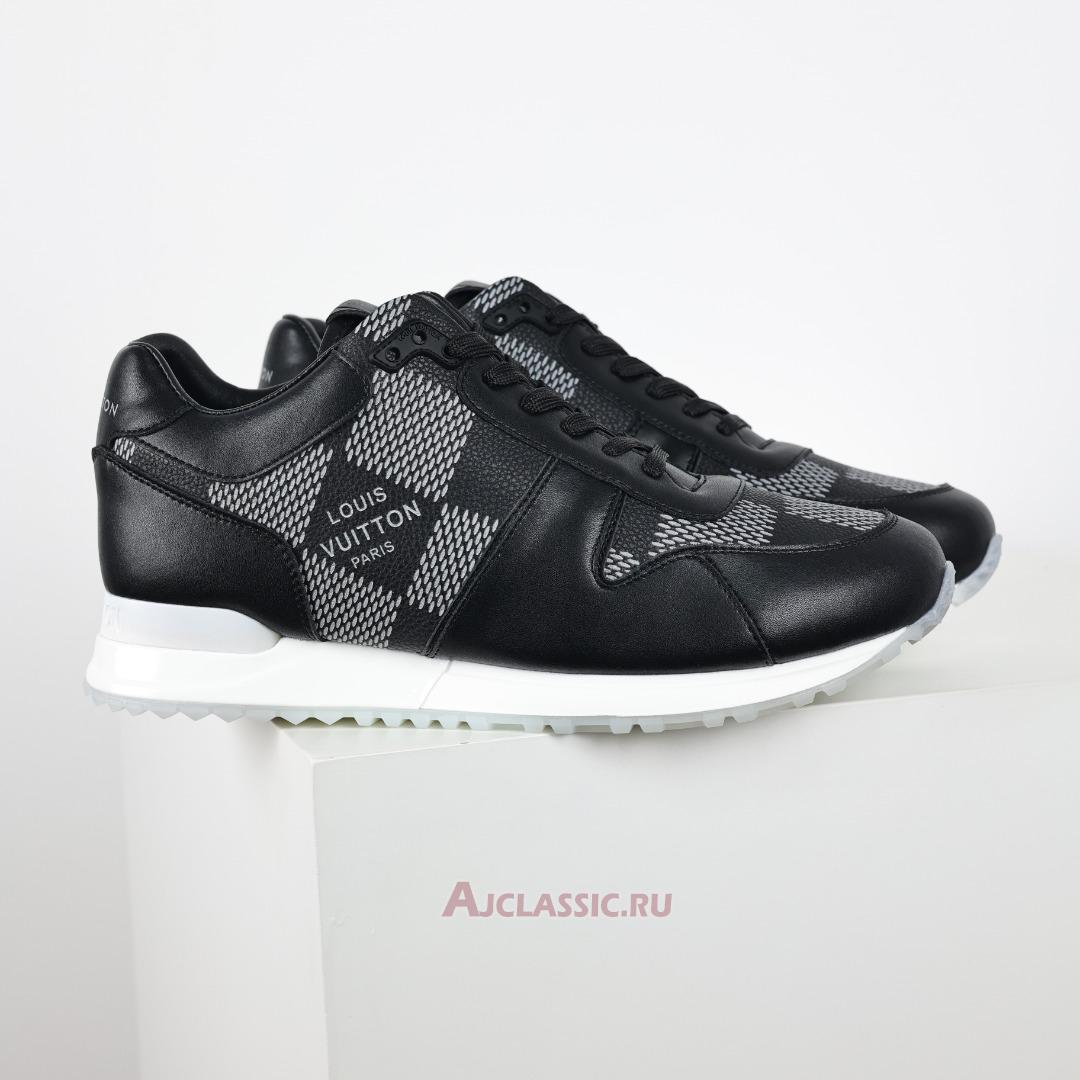 New Louis Vuitton LV Run Away Sneaker "Black with White Plaid" 1AANN3 Shoes