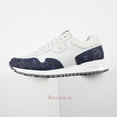 Buy Louis Vuitton LV Run Away Sneaker White Navy Blue Blue 1ADG4A Quality Reps Replicas Shoes