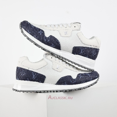Buy Louis Vuitton LV Run Away Sneaker White Navy Blue Blue 1ADG4A Quality Reps Replicas Shoes