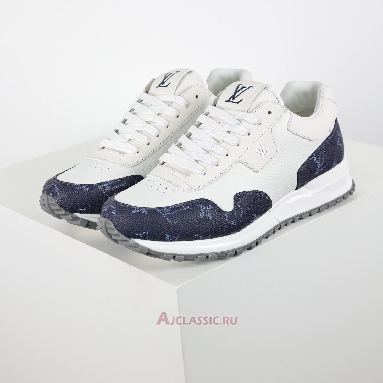 Buy Louis Vuitton LV Run Away Sneaker White Navy Blue Blue 1ADG4A Quality Reps Replicas Shoes