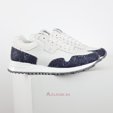 Buy Louis Vuitton LV Run Away Sneaker White Navy Blue Blue 1ADG4A Quality Reps Replicas Shoes