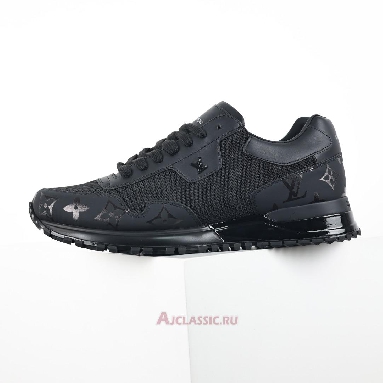 Buy Louis Vuitton LV Run Away Sneaker Black Mesh with Monogram Deco Black 1A9FFE Quality Reps Replicas Shoes