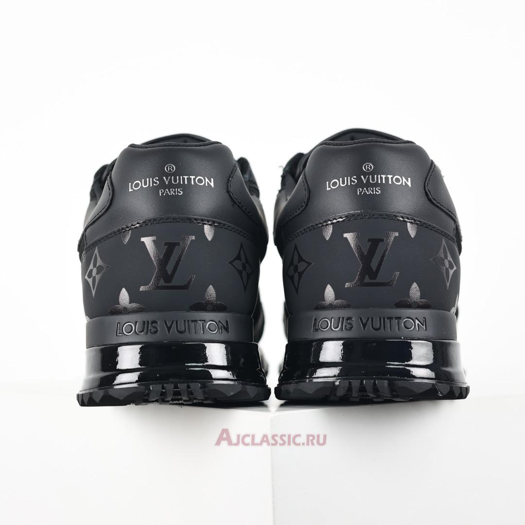 New Louis Vuitton LV Run Away Sneaker "Black Mesh with Monogram Deco" 1A9FFE Shoes