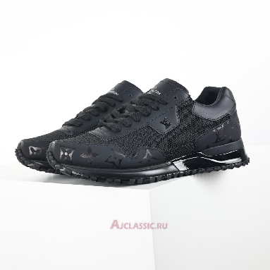 Buy Louis Vuitton LV Run Away Sneaker Black Mesh with Monogram Deco Black 1A9FFE Quality Reps Replicas Shoes