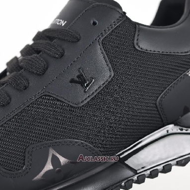 Buy Louis Vuitton LV Run Away Sneaker Black Mesh with Monogram Deco Black 1A9FFE Quality Reps Replicas Shoes