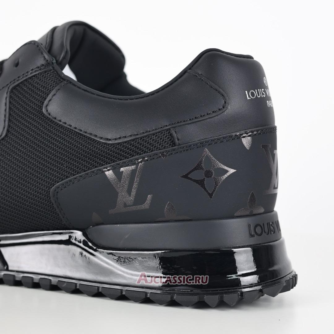 New Louis Vuitton LV Run Away Sneaker "Black Mesh with Monogram Deco" 1A9FFE Shoes
