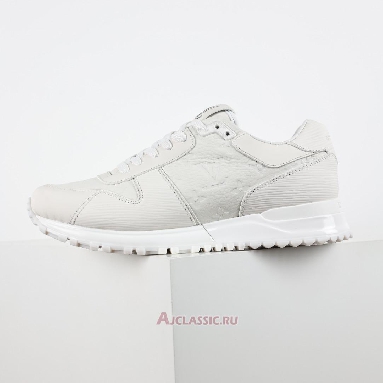 Buy Louis Vuitton LV Run Away Sneaker Monogram Embossed Leather White White 1A9ZK8 Quality Reps Replicas Shoes