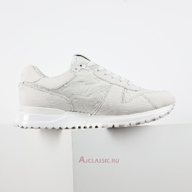 Buy Louis Vuitton LV Run Away Sneaker Monogram Embossed Leather White White 1A9ZK8 Quality Reps Replicas Shoes
