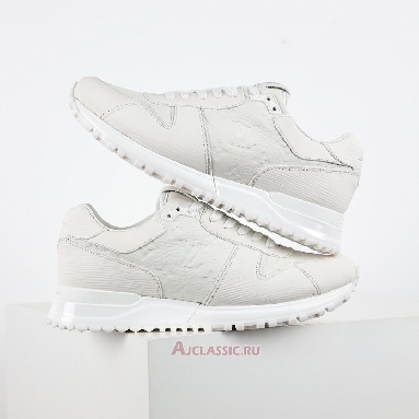 Buy Louis Vuitton LV Run Away Sneaker Monogram Embossed Leather White White 1A9ZK8 Quality Reps Replicas Shoes