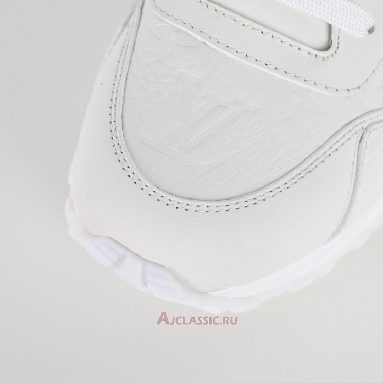 Buy Louis Vuitton LV Run Away Sneaker Monogram Embossed Leather White White 1A9ZK8 Quality Reps Replicas Shoes