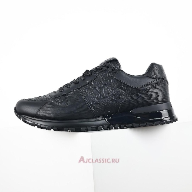 Buy Louis Vuitton LV Run Away Sneaker Monogram Embossed Leather Black Black 1A9ZKQ Quality Reps Replicas Shoes