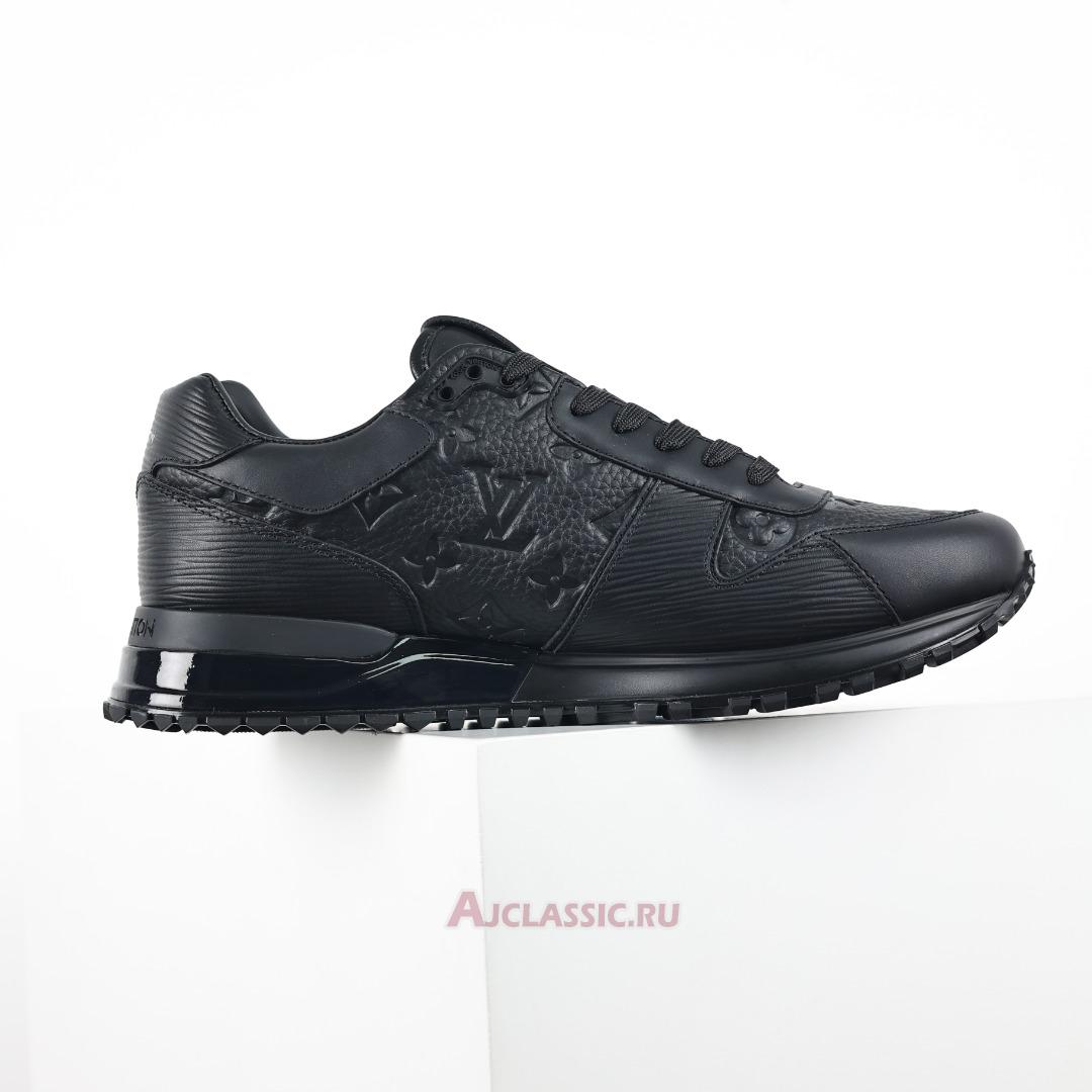 New Louis Vuitton LV Run Away Sneaker "Monogram Embossed Leather Black" 1A9ZKQ Shoes