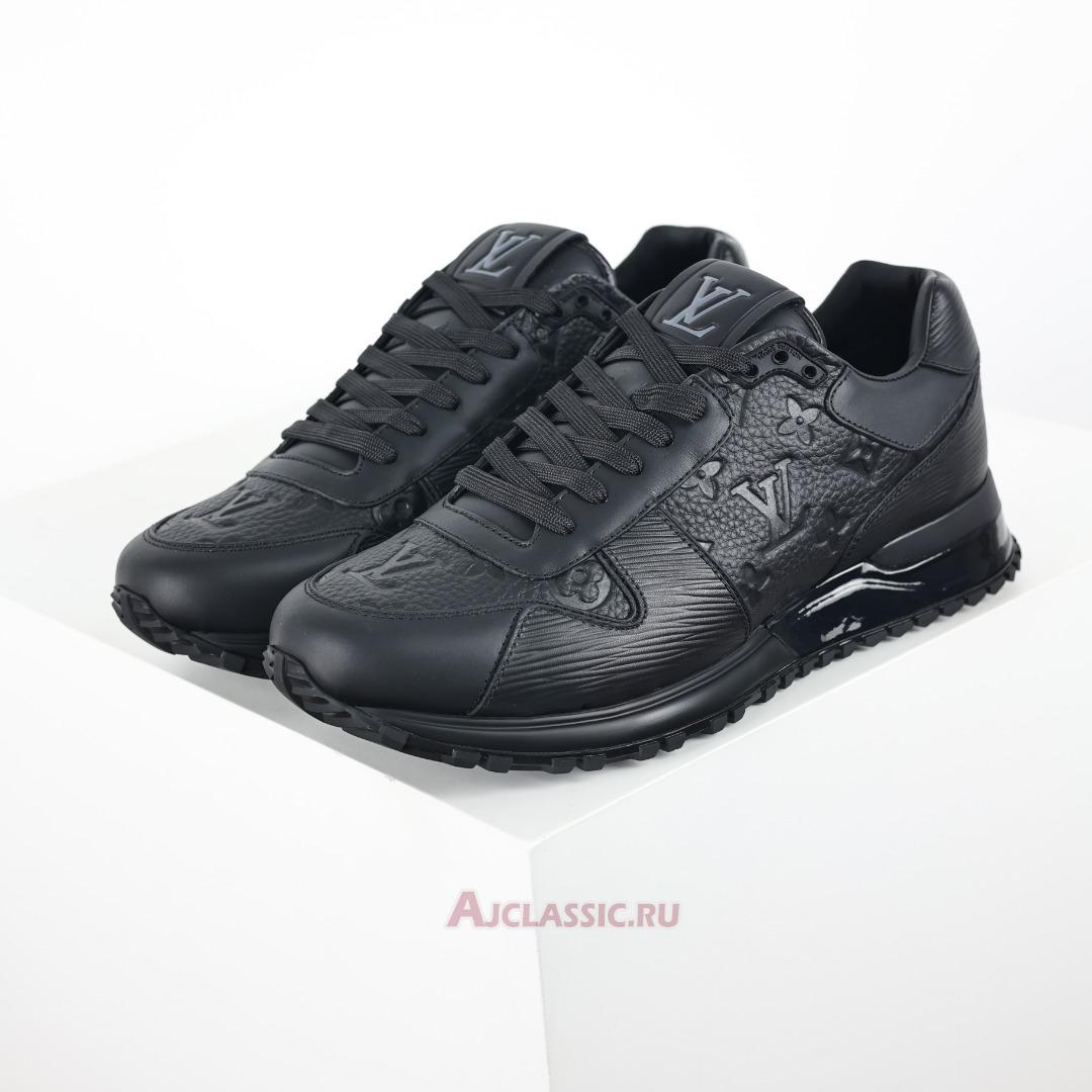 New Louis Vuitton LV Run Away Sneaker "Monogram Embossed Leather Black" 1A9ZKQ Shoes