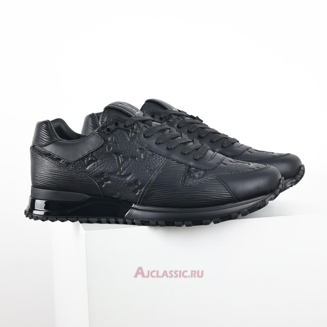 New Louis Vuitton LV Run Away Sneaker "Monogram Embossed Leather Black" 1A9ZKQ Shoes