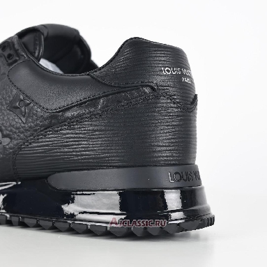 Buy Louis Vuitton LV Run Away Sneaker Monogram Embossed Leather Black Black 1A9ZKQ Quality Reps Replicas Shoes