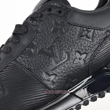Buy Louis Vuitton LV Run Away Sneaker Monogram Embossed Leather Black Black 1A9ZKQ Quality Reps Replicas Shoes
