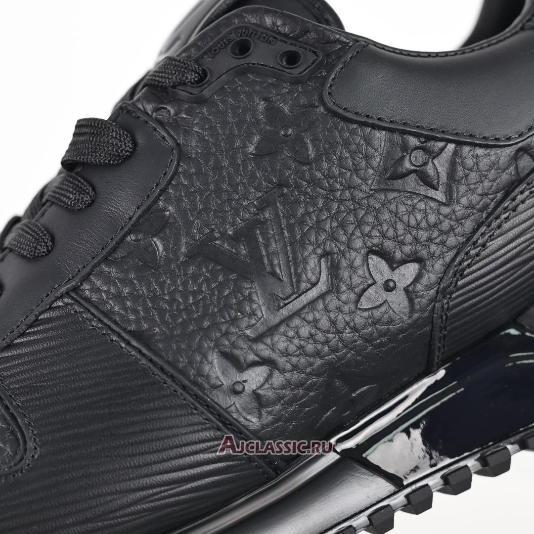 New Louis Vuitton LV Run Away Sneaker "Monogram Embossed Leather Black" 1A9ZKQ Shoes