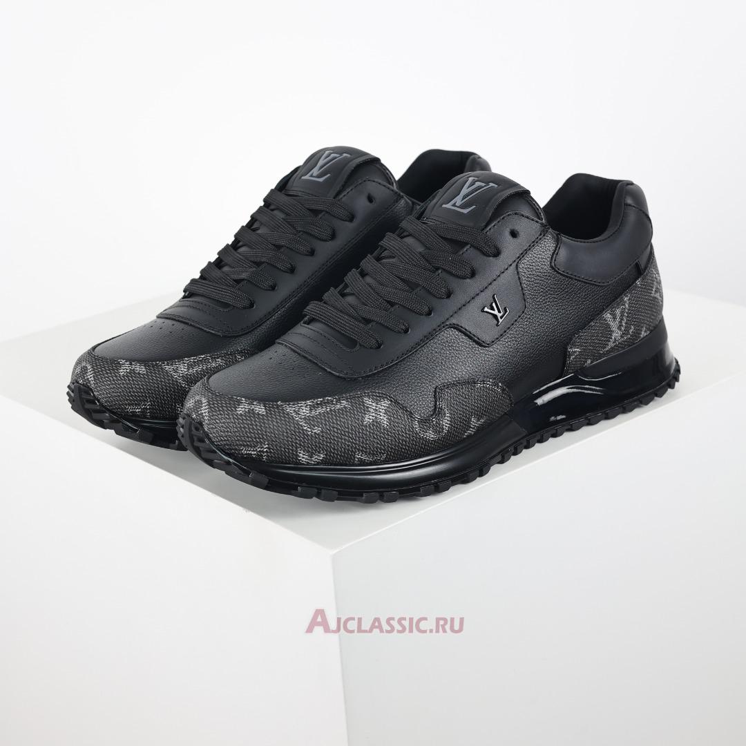 New Louis Vuitton LV Run Away Sneaker "Black Gray Monogram" 1ADG65 Shoes