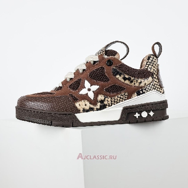 Buy Louis Vuitton LV Skate Sneaker Brown Snakeskin Brown 1ABMG6 Quality Reps Replicas Shoes