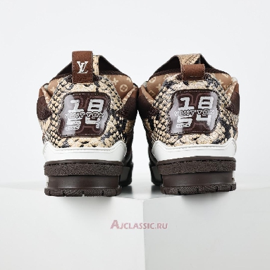 Buy Louis Vuitton LV Skate Sneaker Brown Snakeskin Brown 1ABMG6 Quality Reps Replicas Shoes