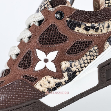 Buy Louis Vuitton LV Skate Sneaker Brown Snakeskin Brown 1ABMG6 Quality Reps Replicas Shoes