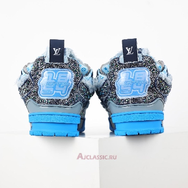 Buy Swarovski x Louis Vuitton LV Skate Sneaker Blue Monogram Blue 1ABMHC Quality Reps Replicas Shoes